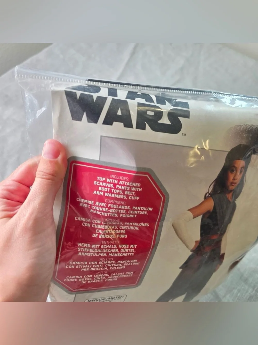 Star Wars Rey Costume Kids Medium 8-10 Jedi Last Jedi Cosplay Rubies Complete